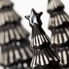 8"H  10.25"H & 13.25"H Sullivans Christmas Modern Black Christmas Trees Set of 3  Black-White - 2 of 4