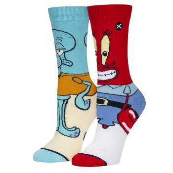 Odd Sox, Squidward & Mr Krabs, Funny Novelty Socks, Medium