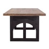 Treasure Trove Accents Dining Table Gateway Natural/Nightshade Black: Mango Wood, 6-Seater, Double Pedestal Base - 3 of 4