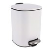 Evideco French Home Goods Metal Waste Basket with Silent Soft Close Lid, Large 5L - 1.3 Gal- - 2 of 4