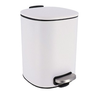 Evideco French Home Goods Metal Waste Basket with Silent Soft Close Lid, Large 5L - 1.3 Gal- - 1 of 4