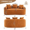 TIRAMISUBEST Double-Seat Compression Sofa-Chenille Fabric with Full Sponge Cushions & 2 Pillows for Living Room, Apartment, or Office - 3 of 4