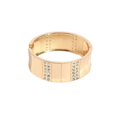SOHI Women's California Gold Metallic Bar Bracelet