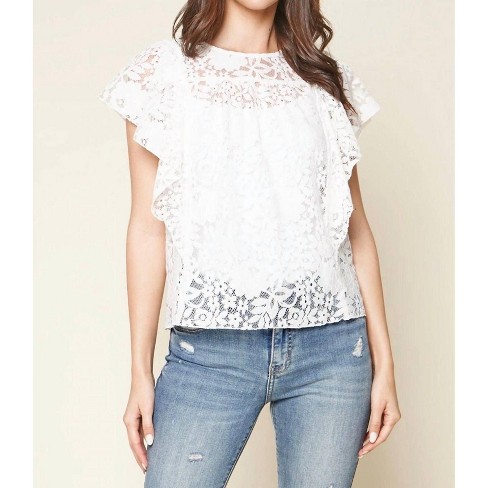 Women's Melting For You Lace Top - SUGARLIPS - image 1 of 4