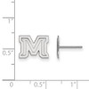 Black Bow Jewelry 10k White Gold Montana State Bobcats NCAA Post Earrings - 2 of 3