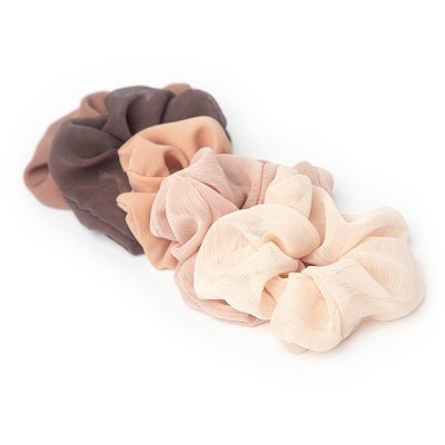 Kitsch Crepe Scrunchie 5pc - Terra Cotta