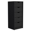 CAVINAS  5 Drawers Dresser for Bedroom,Modern Drawers with Free Handle for Kids Room,Living Room,Entry and Hallway,White/Black/Brown - 4 of 4