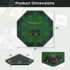 Costway 48" Poker Table Top - 8 Player Foldable Texas Holdem Poker Table Topper Green/Blue - 3 of 4