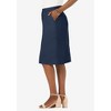 Jessica London Women's Plus Size Stretch Cotton Chino Skirt - 4 of 4