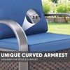 Outdoor Swivel Chair Patio Glider Chair with High Back Chair Set of 2 - 4 of 4