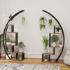 COZONY 5-Tier Metal Indoor Plant Stand — Half Moon Round Shelf with 4 Hooks, Tiered Garden Plant Holder for Home, Balcony & Living Room - 4 of 4