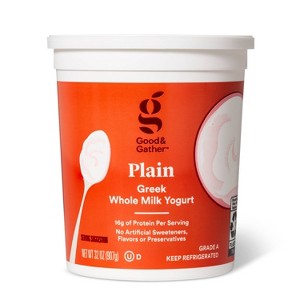 Greek Plain Whole Milk Yogurt - 32oz - Good & Gather™ - 1 of 3