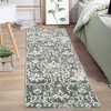 Washable Rugs for Living Room Vintage Rug Damask Floral Area Rug Farmhouse Non Slip Stain Resistant Carpet - 3 of 4