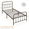 Yaheetech Iron Platform Bed Frame with High Headboard and Footboard - 3 of 4