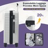 Kumasinova Hard-Shell Luggage,Set of 3,2 Expandable Suitcases with TSA Lock & Travel Bag,Front Opening Luggage with USB Ports,20"&24" - 3 of 4