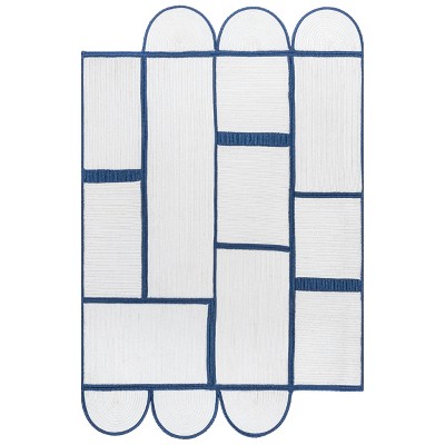 Nuloom Jolynn Modern Braided Shapes Indoor/Outdoor Patio Area Rug - Blue 5' x 8'