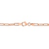 EVERLY JEWELRY | 18K Rose Plated Silver 3.5mm Fancy Cut Paperclip Chain Bracelet - 9 in - 2 of 4