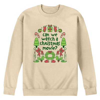 Men's - Instant Message - Watch Xmas Movie Graphic Fleece Sweatshirt