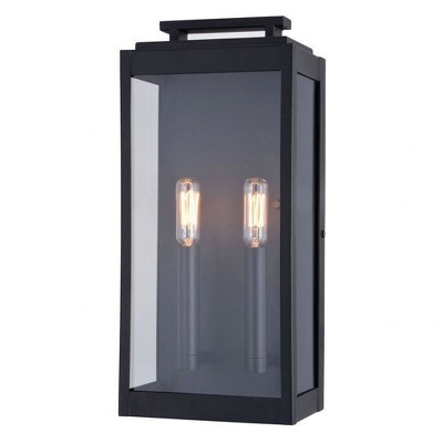 Vaxcel Hampton 2 - Light Wall Light in  Textured Black
