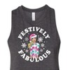 Women's Barbie Holidays & Christmas Graphic Racerback Tank - Heather Charcoal - Small - 2 of 3