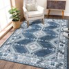 Machine Washable Area Rug Bohemian Style Area Rugs Bordered Non Slip Non Shedding Indoor MatStain Resistant Low Pile Carpet - 3 of 4