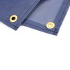 Camco 10 by 4.5 Foot Slide Front Sun Block Panel Awning Screen with Bungee Cords, Tent Stakes, and Support Straps for RV Camper Travel Shade, Blue - 3 of 4