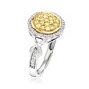 Ross-Simons 0.45 ct. t.w. Yellow and White Diamond Ring in Sterling Silver With 18kt Gold Over Sterling - 3 of 4