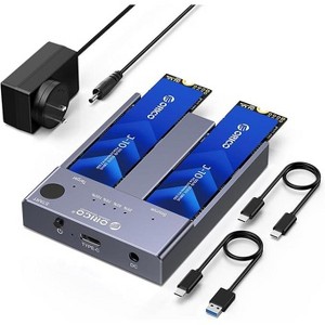 ORICO M.2 NVMe Cloner Dual-Bay NVMe Docking Station Offline Clone USB C to NVMe SSD Enclosure - 1 of 1