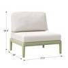WestinTrends Playa Modern Outdoor Polypropylene Resin Deep Seating Armless Sectional, Green - 3 of 4
