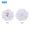 Unique Bargains Artificial Rhinestone Chiffon Flower Heads 12 Pcs White - 3 of 4