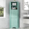 Corner Cabinet For Bathroom With Doors And Adjustable Shelves, Corner Vanity Cabinet Bathroom With Space-Saving Design-Cuddlewood - 3 of 4