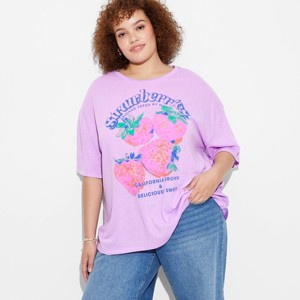 Women's Oversized Short Sleeve Graphic T-Shirt - Wild Fable™ - 1 of 3