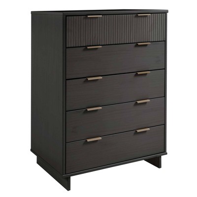 Granville Dark Grey Pinewood Vertical Dresser Set