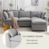 Convertible Sectional Sofa, 4 Seat L-Shaped Couch With Reversible Chaise, Sloped Armrest, Modern Upholstered Sofa For Living Room Apartment - 3 of 4