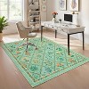 Floral Rugs for Living Room Bedroom Farmhouse Geometric Area Rugs Soft Low Pile Non-Slip Indoor Mat for Living Room Bedroom - 3 of 4
