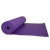 Yoga Mat - 0.25" H - Thick Double-Sided Foam Gym and Workout Equipment - Padded Fitness Surface for Pilates with Carrying Strap by Wakeman (Purple) - 4 of 4