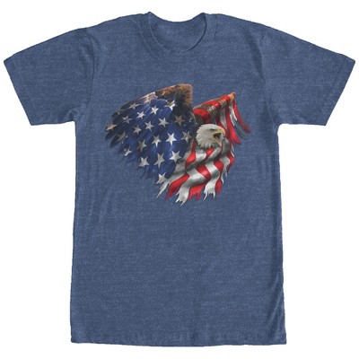 Patriotic American Flag Womens Shirt American Bald Eagle Black Tee : Target