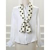 Allegra K Women's Polka Dot Long Skinny Double-Sided Scarf 57.87*5.12"(L*W) - 2 of 4