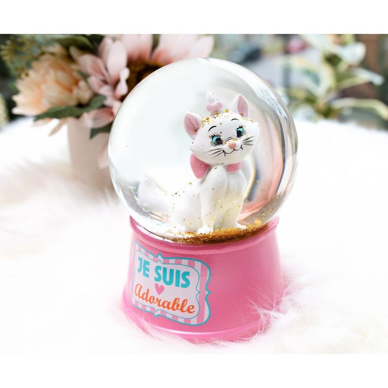 Silver Buffalo Disney Aristocats Marie "Je Suis Adorable" Light-Up Snow Globe | 6 Inches Tall, 3 of 10