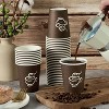 Attop 400 Pack 8 oz Paper Cups, Brown Disposable Hot Coffee Cups for Party, Picnic, Travel, and Events - 2 of 4