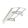 Door Window Awning Canopy W59"xD34" Thick Virtually Crystal Solid Polycarbonate Sheet with Polyester Valance - 2 of 4
