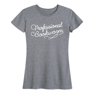 Women's - Instant Message - Professional Bookworm Short Sleeve Graphic T-Shirt - 1 of 4