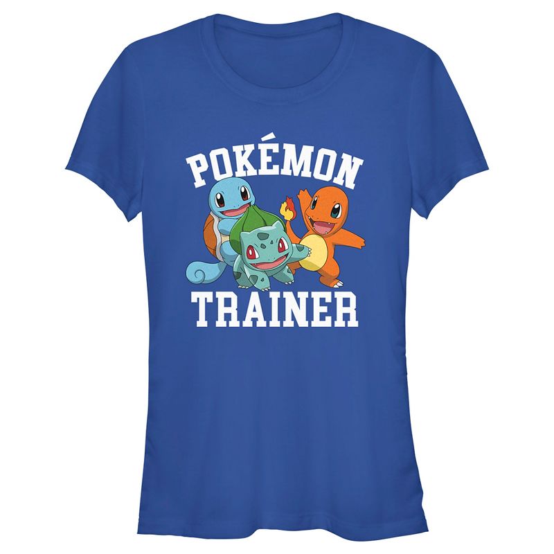 Juniors Womens Pokemon Trainer Characters T-Shirt, 1 of 5