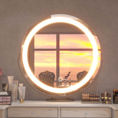 ONWITH 19" Vanity Makeup Mirror with Lights Dimmable LED Mirror