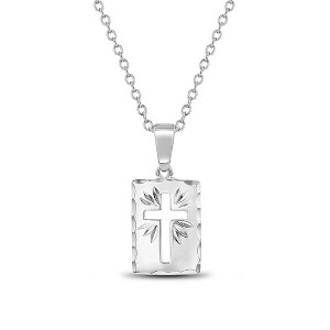 Girls' Cross & Bible Sterling Silver Necklace - In Season Jewelry - 1 of 4