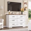 5/6 Drawers Dresser for Bedroom,Chest of Drawers,Farmhouse Modern Wooden Dresser,Storage Organizer Dresser for Bedroom,Living Room,Kids Room - 3 of 4