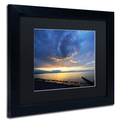 Trademark Fine Art -Kurt Shaffer 'Sweeping North Coast Sunset' Matted Framed Art