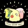 Men's Design By Humans Crazy Bird Man By SophieCorrigan T-Shirt - 2 of 4