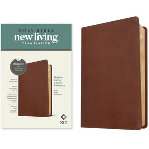NLT Thinline Center-Column Reference Bible, Filament Enabled (Leatherlike, Rustic Brown, Red Letter) - (Leather Bound) - 1 of 1