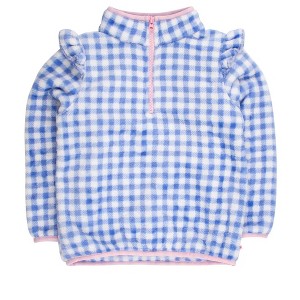 RuffleButts Toddler Girls Ruffle Marshmallow Fleece Pullover - 1 of 2